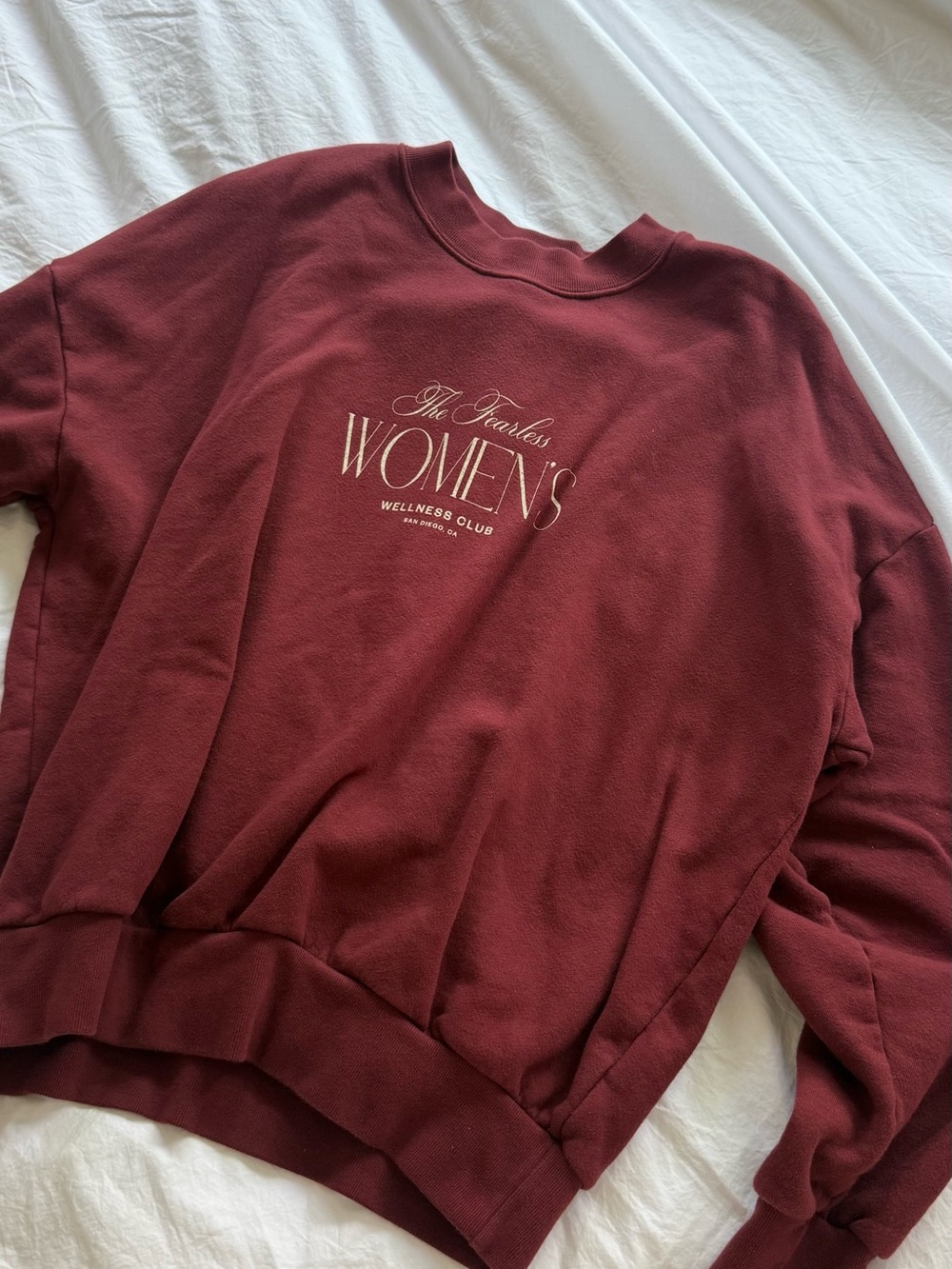 TAN LINES Women's Burgundy Crewneck Sweatshirt - Womens